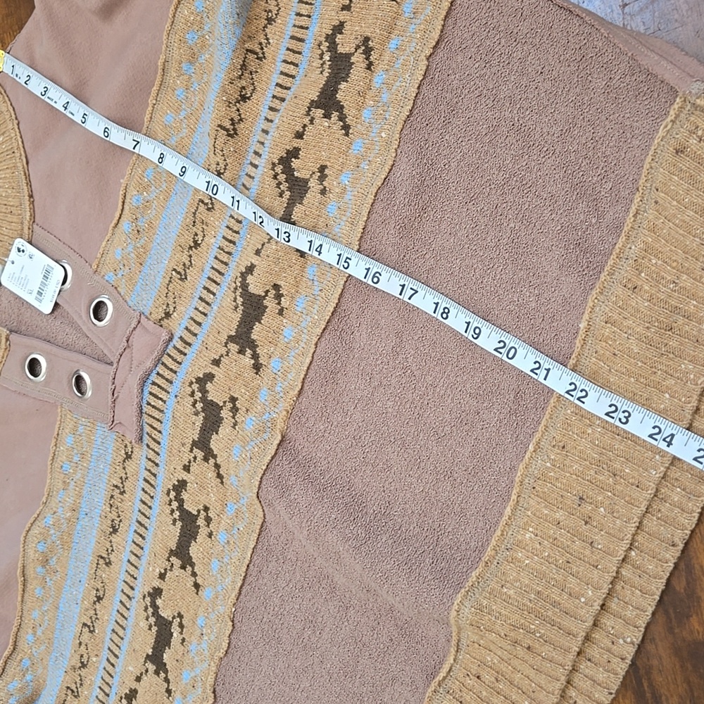Free People Running Wild Equestrian Western Horse Sweater Women's XL NWT - Picture 8 of 15